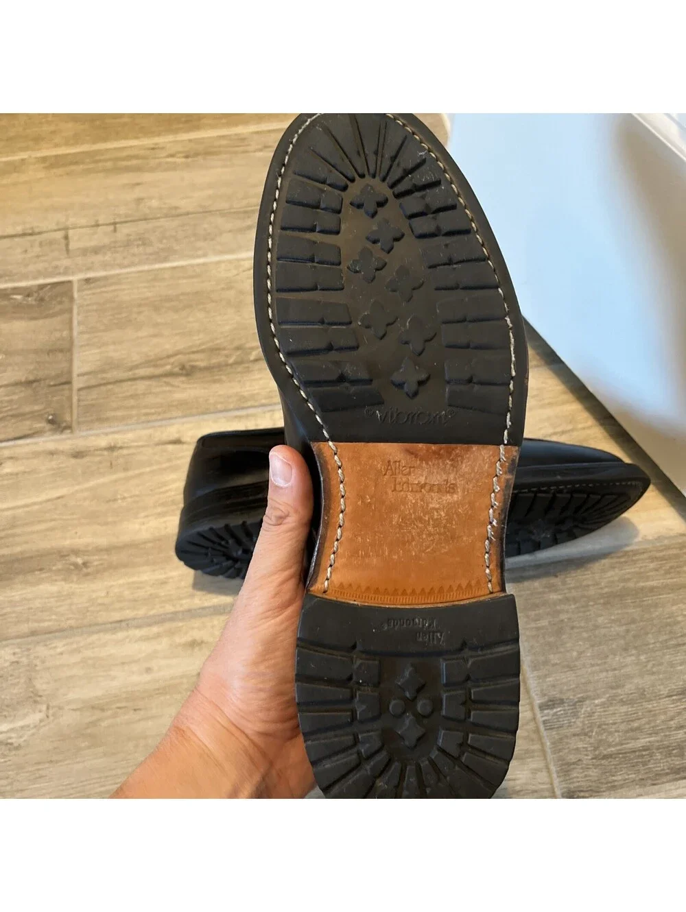 ALLEN EDMONDS CORNELL BLACK MONK STRAP VIBRAM SOLES 10B VGC